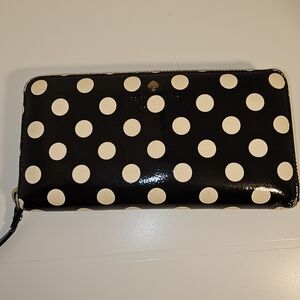 Kate Spade Black and White Polka Dot Wallet